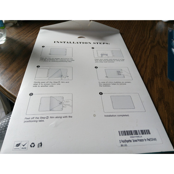 Ipad 13 Inch Plastic Screen Protector By Paper Film One Per Pack - Picture 2 of 5